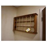 Wall mounted figurine display shelf