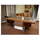 Contemporary desk with matching credenza