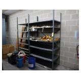 Lot of 2 sections of metal shelving