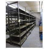 Sections of clip style metal shelving 24 x 36