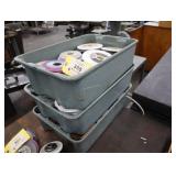 Lot of 3 bins of used grinding wheels