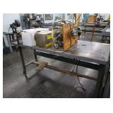 Metal coiling set up with bench