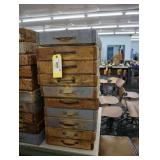 Vintage wooden bins