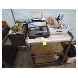 Assorted lot soldering gun, paint supplies