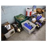 Assorted lot, fuses, tubing, V-belts, electrical