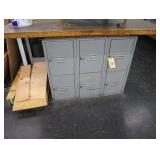 Small locker unit with butcher block top