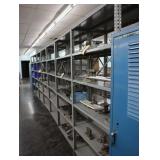 Sections of clip style metal shelving 12 x 36