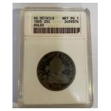 1805 DRAPED BUST US QUARTER (HOLED)