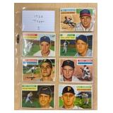 1956 TOPPS BASEBALL CARDS  LOT I