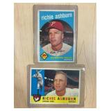 1959 AND 60 TOPPS RICHIE ASHBURN CARDS
