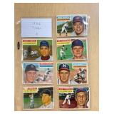 1956 TOPPS BASEBALL CARDS  LOT J