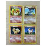 VINTAGE TEAM ROCKET CARD AND 3 POKEMON CARDS