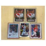5 BOWMAN BRYCE HARPER CARDS