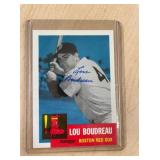 LOU BOUDREAU AUTOGRAPHED TOPPS ARCHIVES CARDS