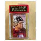 STEVE YOUNG AUTOGRAPH GOLD CARD