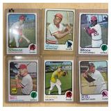 16 1973 TOPPS BASEBALL CARDS    STARS AND ROOKIES