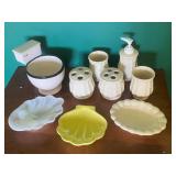 Soap Dishes, Soap Dispenser, Cups, Toothbrush