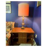 Brass Lamp & End Table