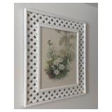 Framed Butterfly & Flowers Picture