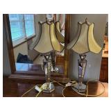 Pair of Mirrored Lamps