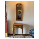 Framed Mirror & End Table