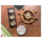 Barometers & Thermometer (Incl. Ship Wheel)