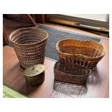 3 Baskets & Brass Trinket Box