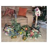 Birdhouse & Floral Arrangements