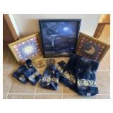 Framed Lighthouse, Sun & Moon Pictures, Towels etc