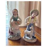 Farm Boy & Girl Figurines