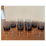 Vintage Smoky Black Scotch Glasses