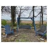 Wood Swing & Adirondak Chairs
