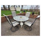 Glass Top Patio Table & Chairs