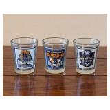 3 UK Wildcat Champions Shot Glasses