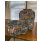 Matching Floral Suitcase & Bag