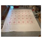 Pink/White Star Quilt