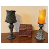 Candle Holder, Trinket Box & Candles