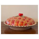 Covered Red Cherry Pie Plate