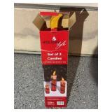 3 Outdoor Christmas Candles