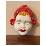 Vintage Chalkware Face