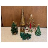 Christmas Tree Statues & Plate