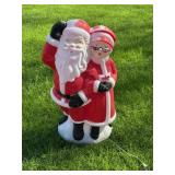 Santa & Mrs. Claus Plastic Blow Mold