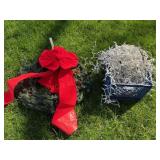 Christmas Lighs, Greenery & Bow