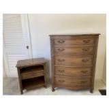 Drexel Five Drawer Wooden Dresser & Night Stand