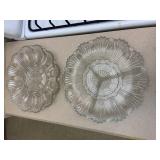 Clear Glass Egg Platter & Serving Plate