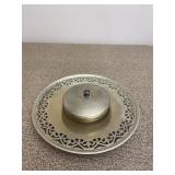 Silver Tone Covered Relish Serving Tray