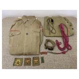 Vintage Boy Scouts Items Shirt Pants Patches