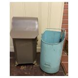 Set of 2 Metal Vintage Fire Ash Buckets