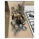 Metal Kitchen Utensils Measuring Cups Large Group