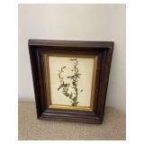 Wood Framed Finch Sparrow Bird Print